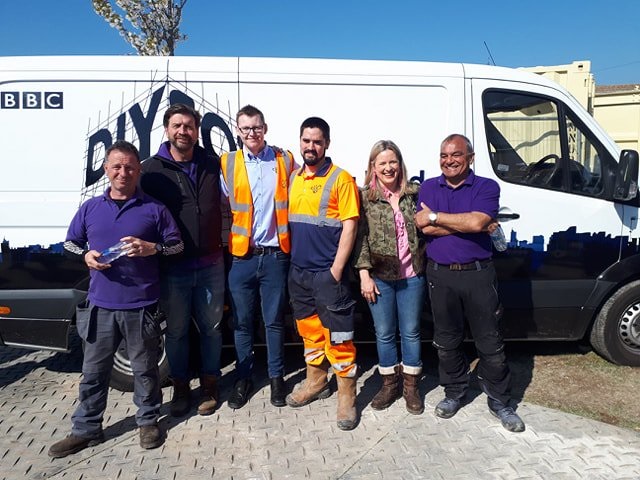 The Towens team with members from the BBC's DIY Sos.