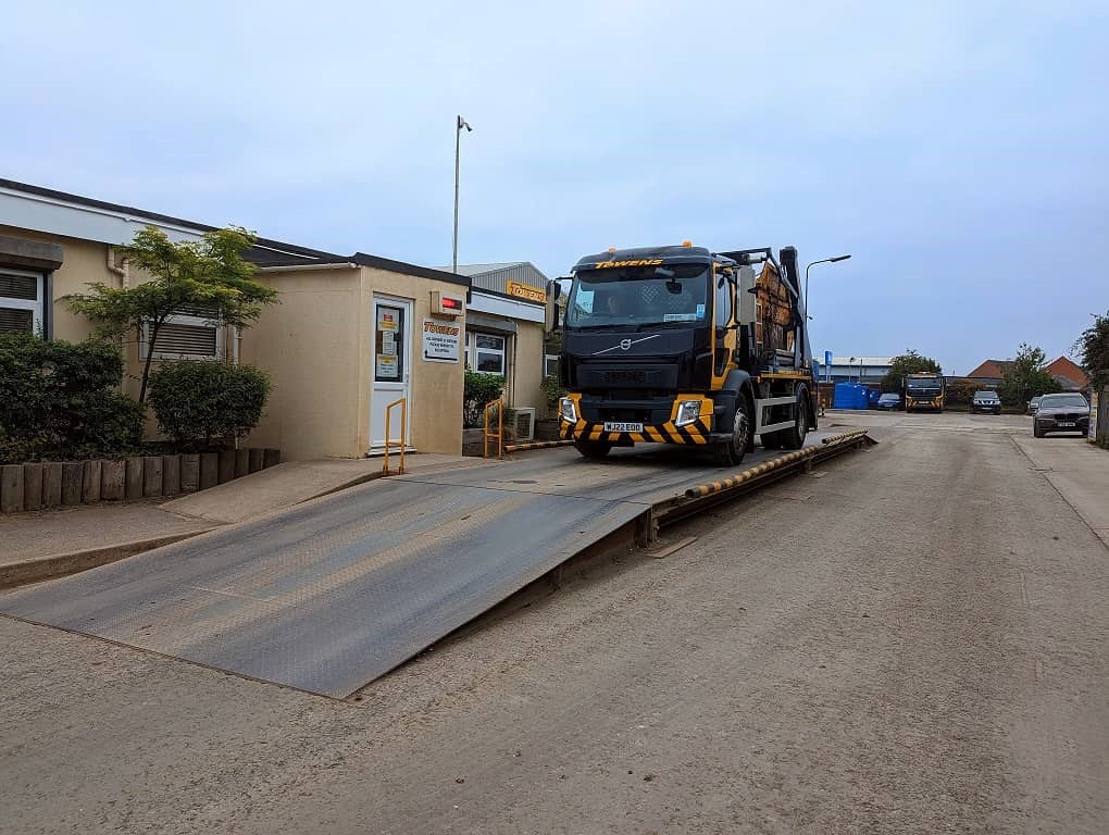exterior shot of weighbridge from behind