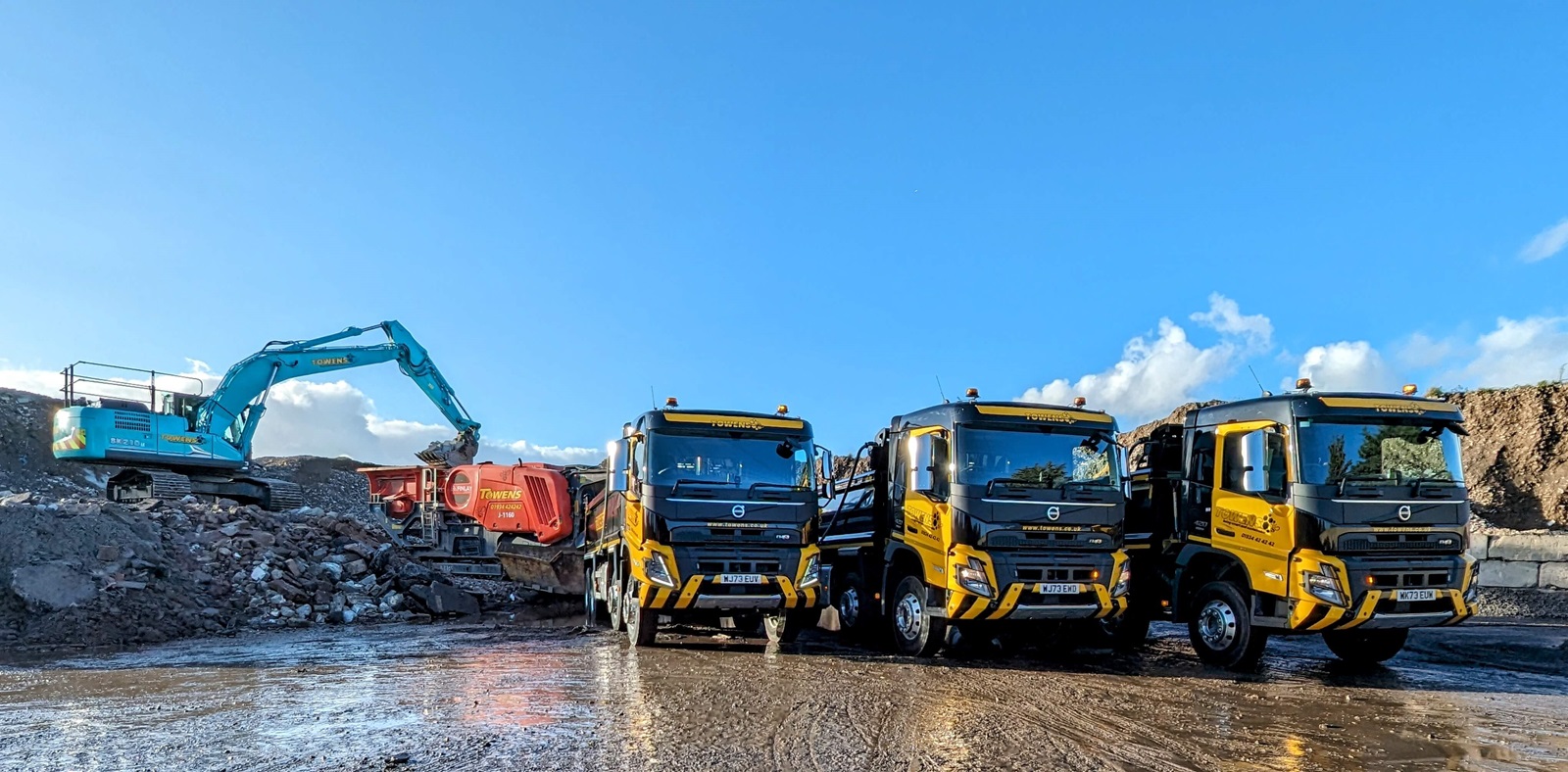 Towens new Tipper Fleet on site